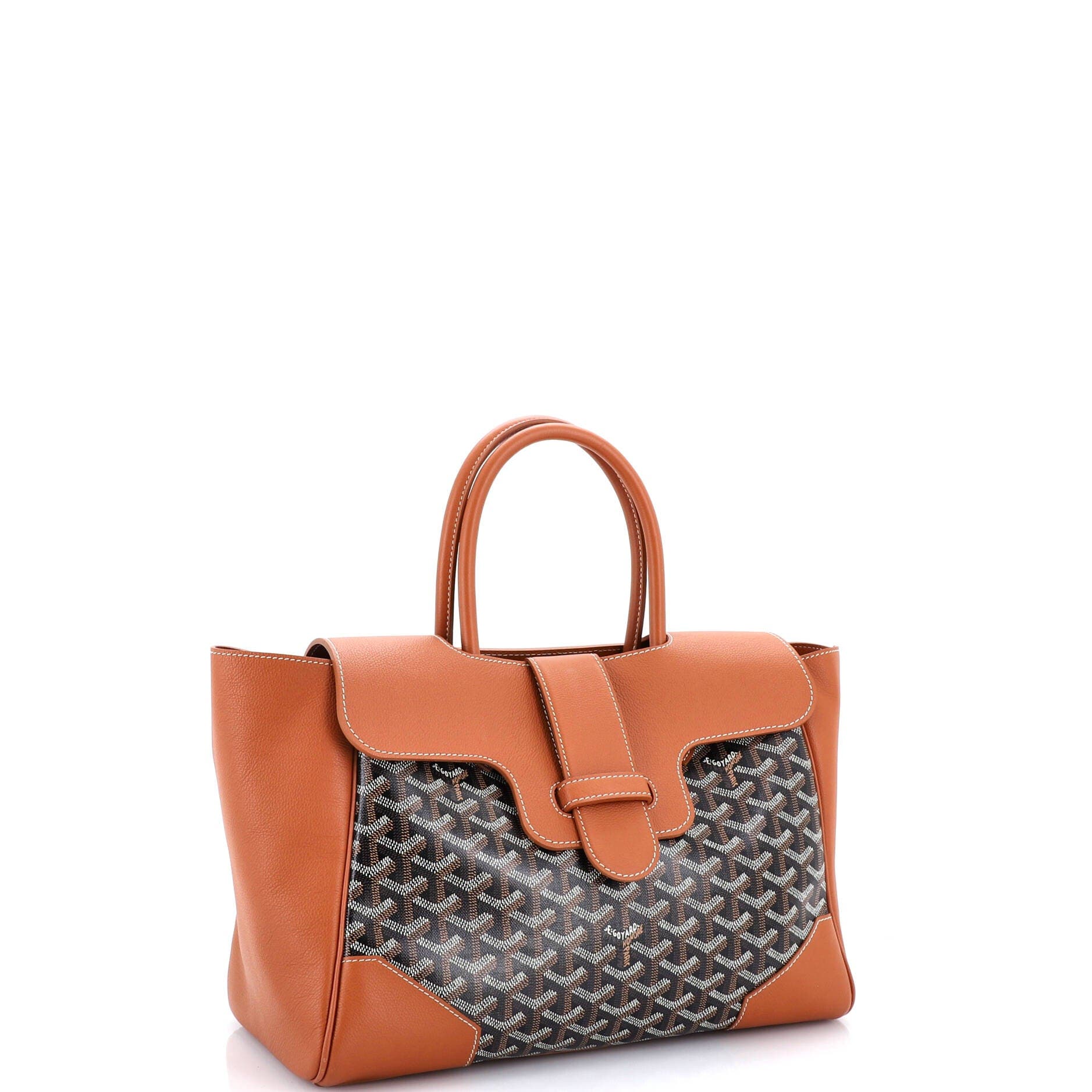 Pre-Owned Goyard Saigon Tote Bag Coated Canvas with Leather, Alternate, color, 