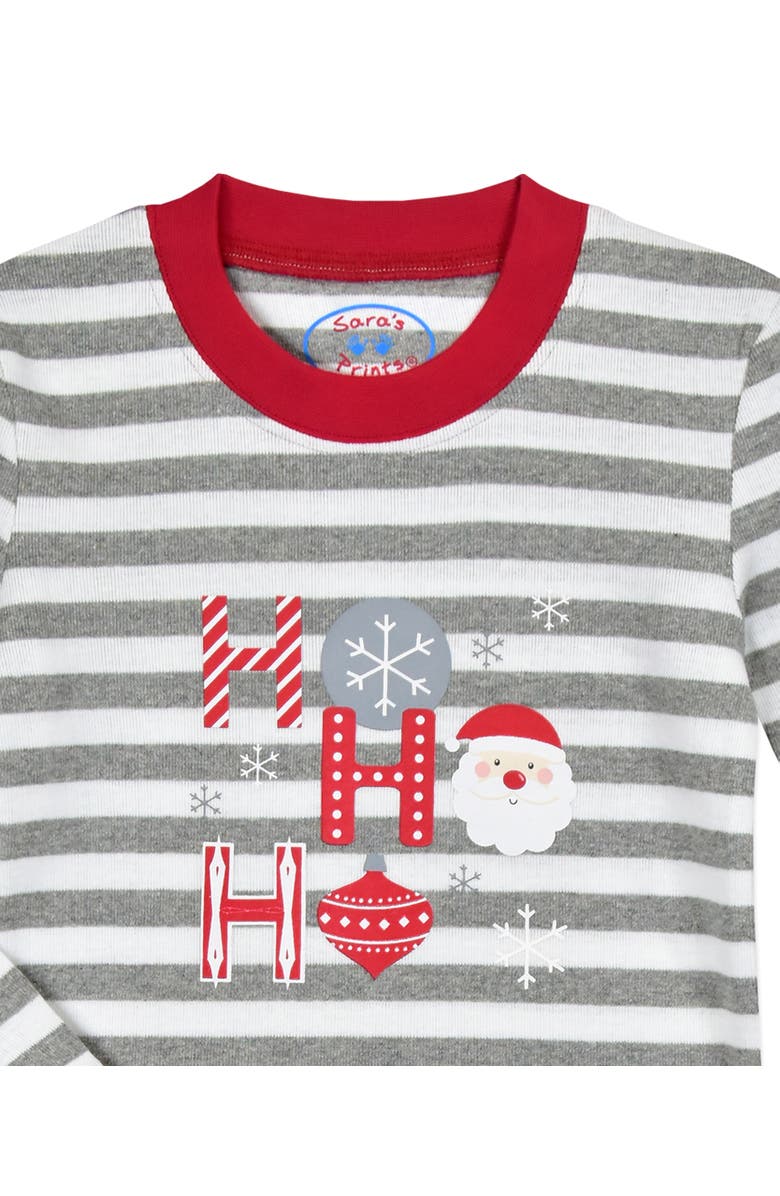 Sara’s Prints Cotton Blend Long John Pajama 2-Piece Set, Alternate, color, Hohoho