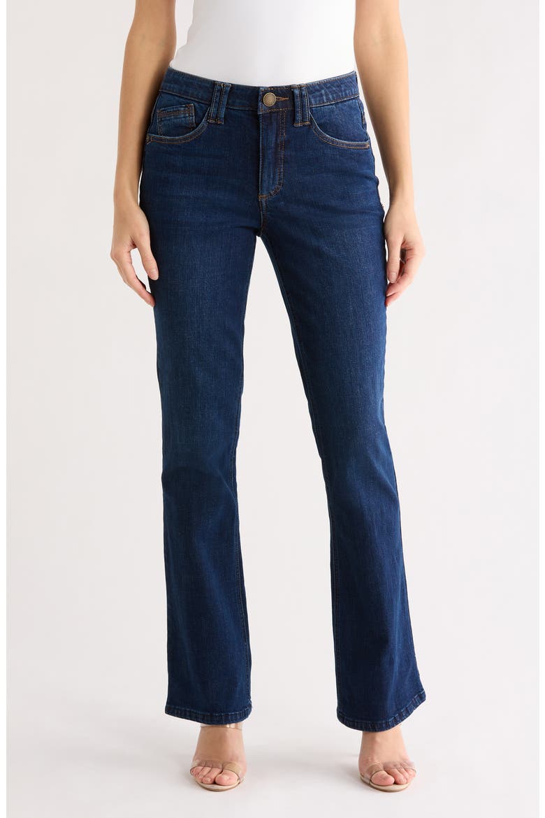 'Ab'Technology Embroidered Itty Bitty Bootcut Jeans, Main, color, INDIGO