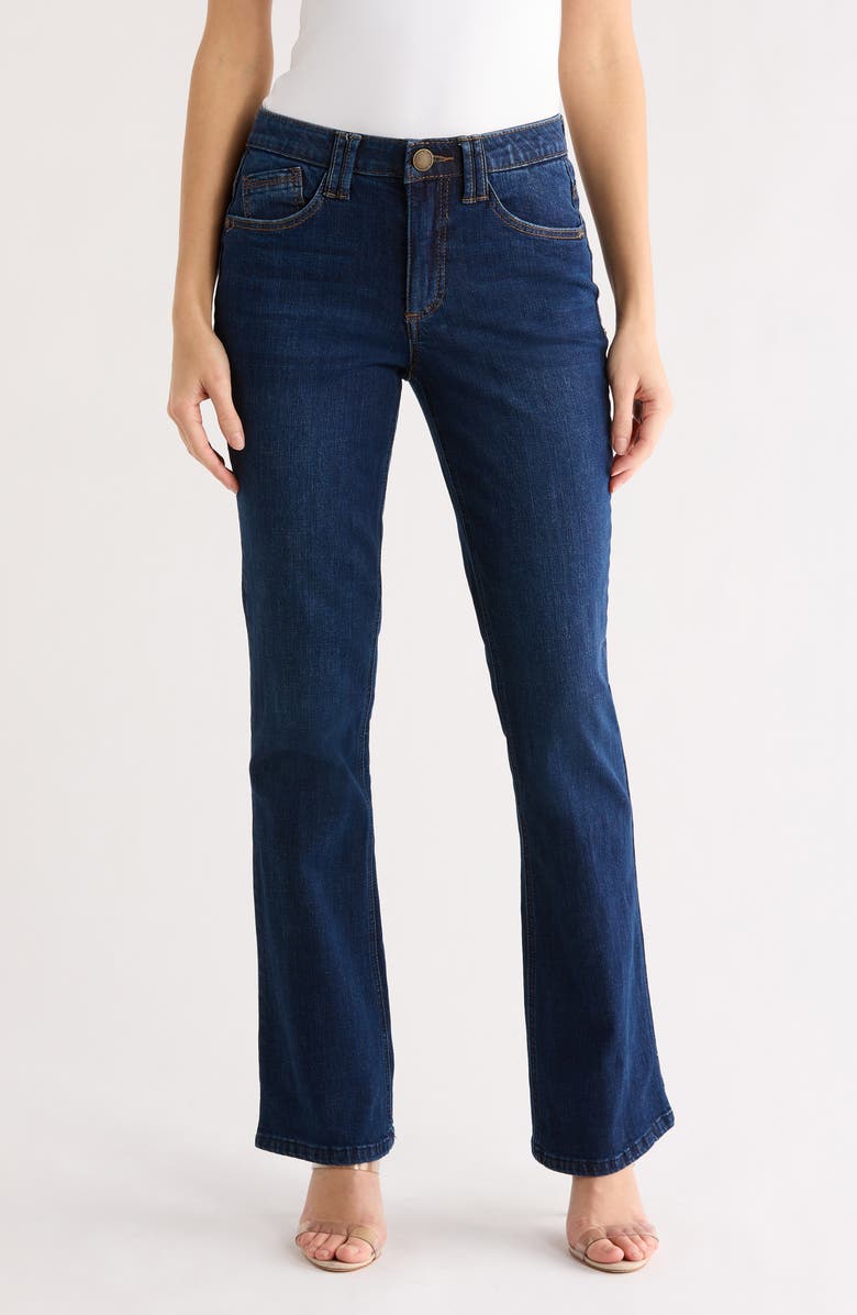 Democracy 'Ab'Technology Embroidered Itty Bitty Bootcut Jeans, Main, color, Indigo