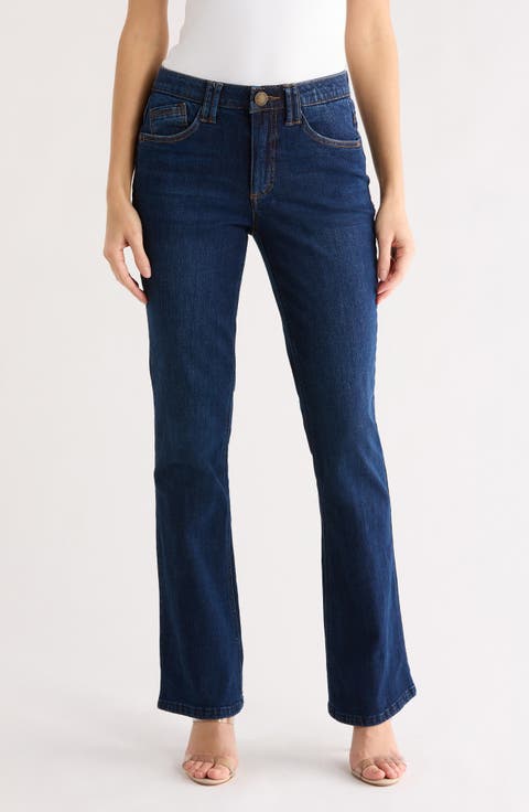 'Ab'Solution Embroidered Itty Bitty Bootcut Jeans