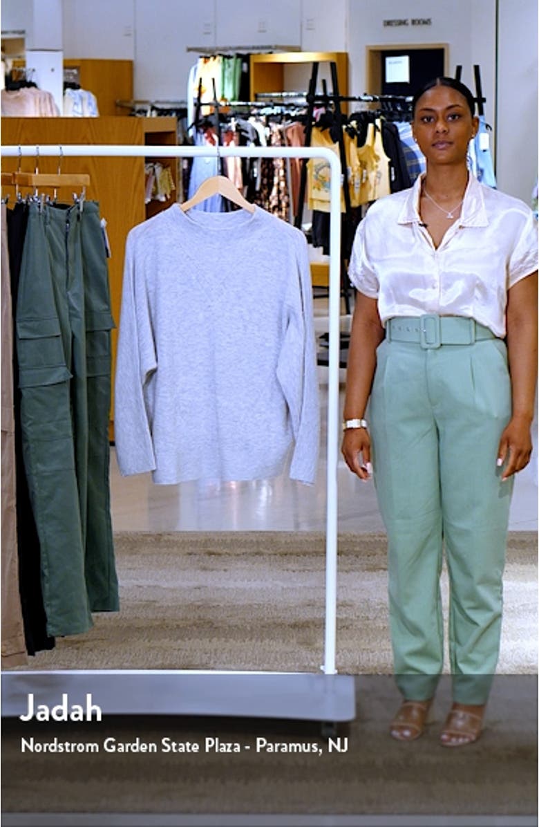 Shaker Stitch Funnel Neck Sweater, sales video thumbnail