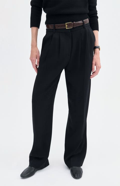 Pleat Front Trouser in Crepe