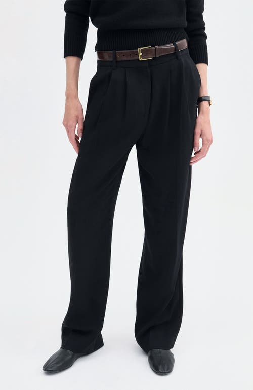 CO Pleat Front Trouser in Crepe in Black at Nordstrom, Size 10