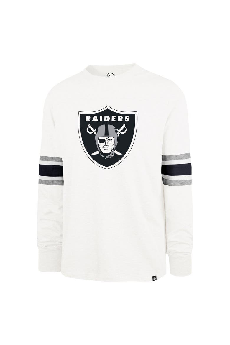Men's '47 White Las Vegas Raiders Gridiron Premier Brex Long Sleeve T-Shirt, Alternate, color, White