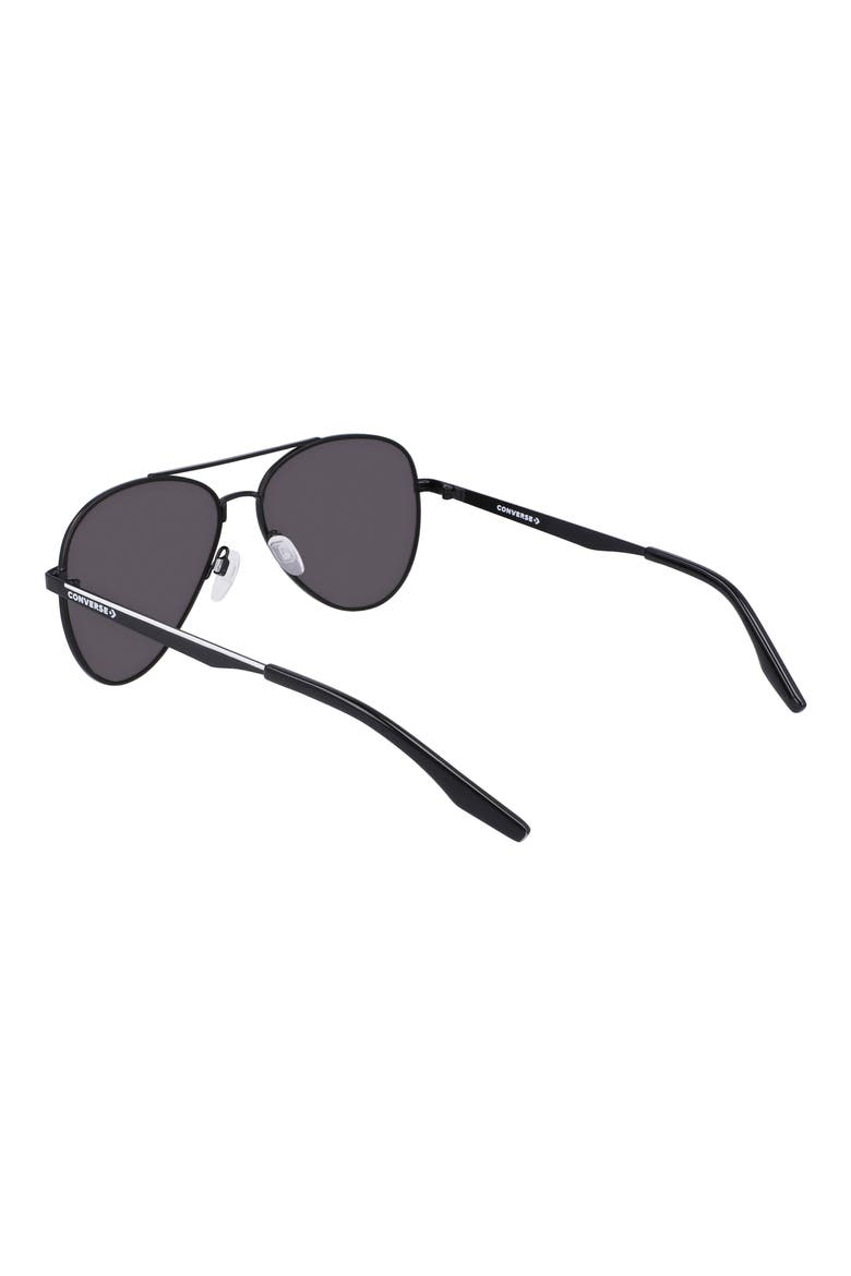 Elevate 58mm Aviator Sunglasses, Alternate, color, MATTE BLACK