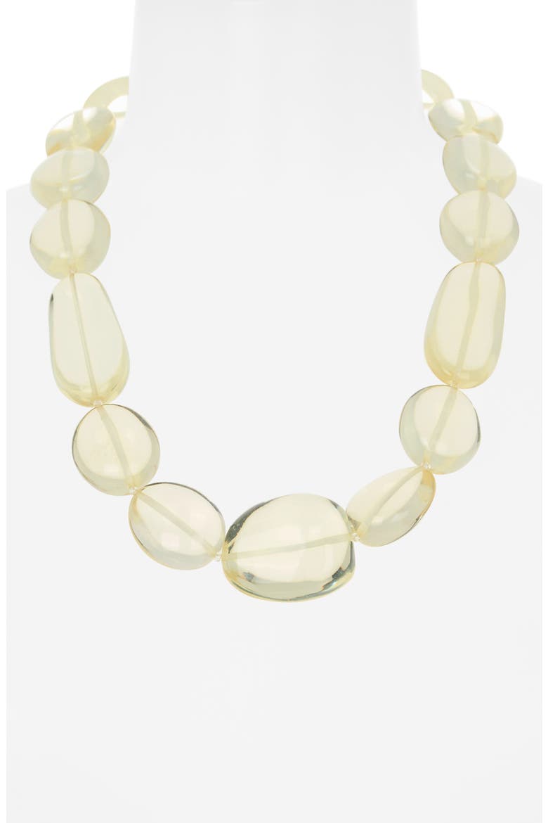Clear Beaded Necklace, Alternate, color, GOLD/ CLEAR