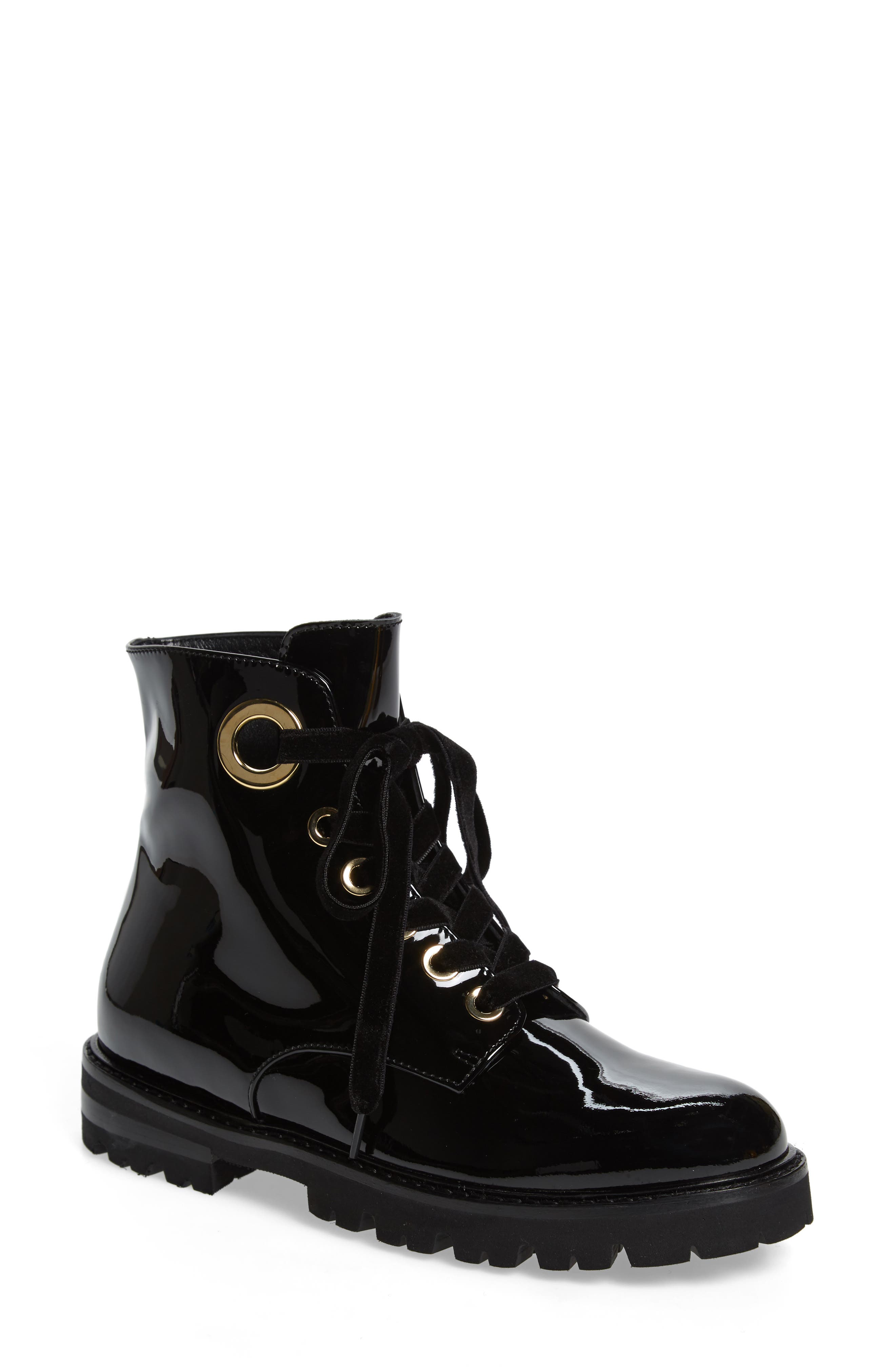Combat Boot, Main, color, BLACK PATENT