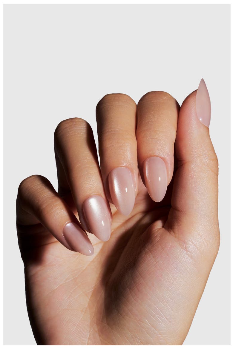 Short Almond Press-On Nails, Alternate, color, SHE WEARS CRYSTALS ON HER NAIL