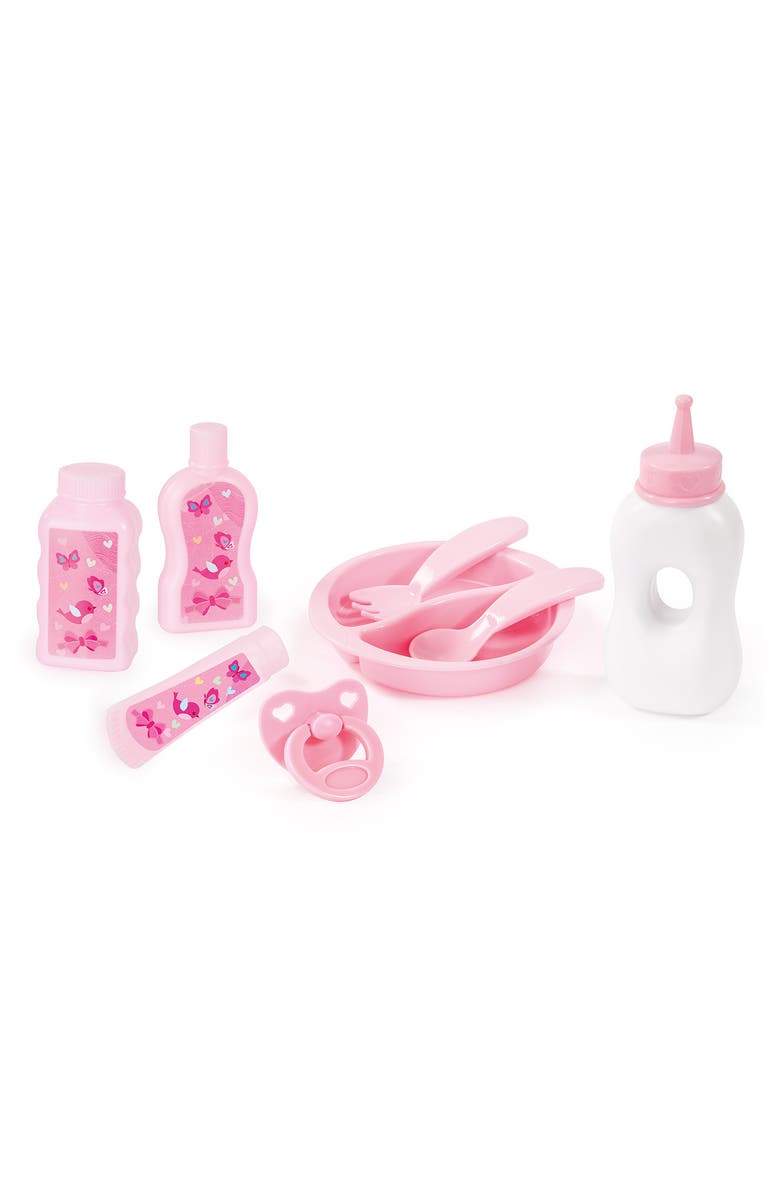 Bayer Design Baby Doll Travel Bed and Accessories Set, Fits Dolls up to 42 cm Long, Alternate, color, Multicolored