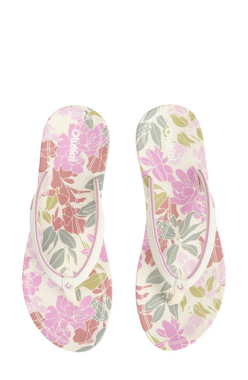 Olukai Uiki Water Resistant Flip Flop In White
