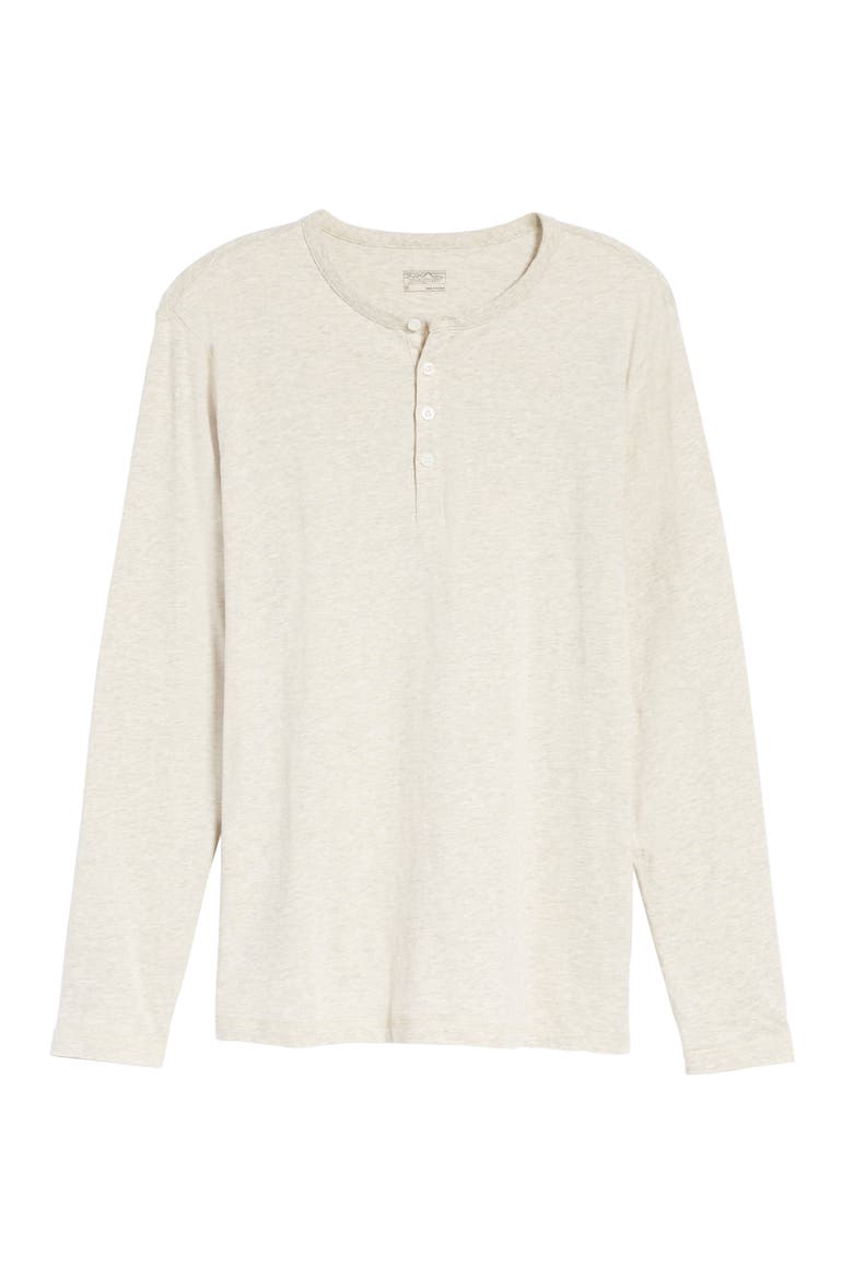 Daily Long Sleeve Organic Cotton Henley, Alternate, color, BIRCH WHITE