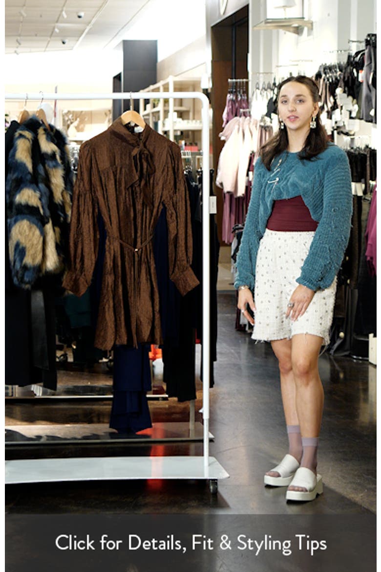 Daphne Metallic Long Sleeve Minidress video