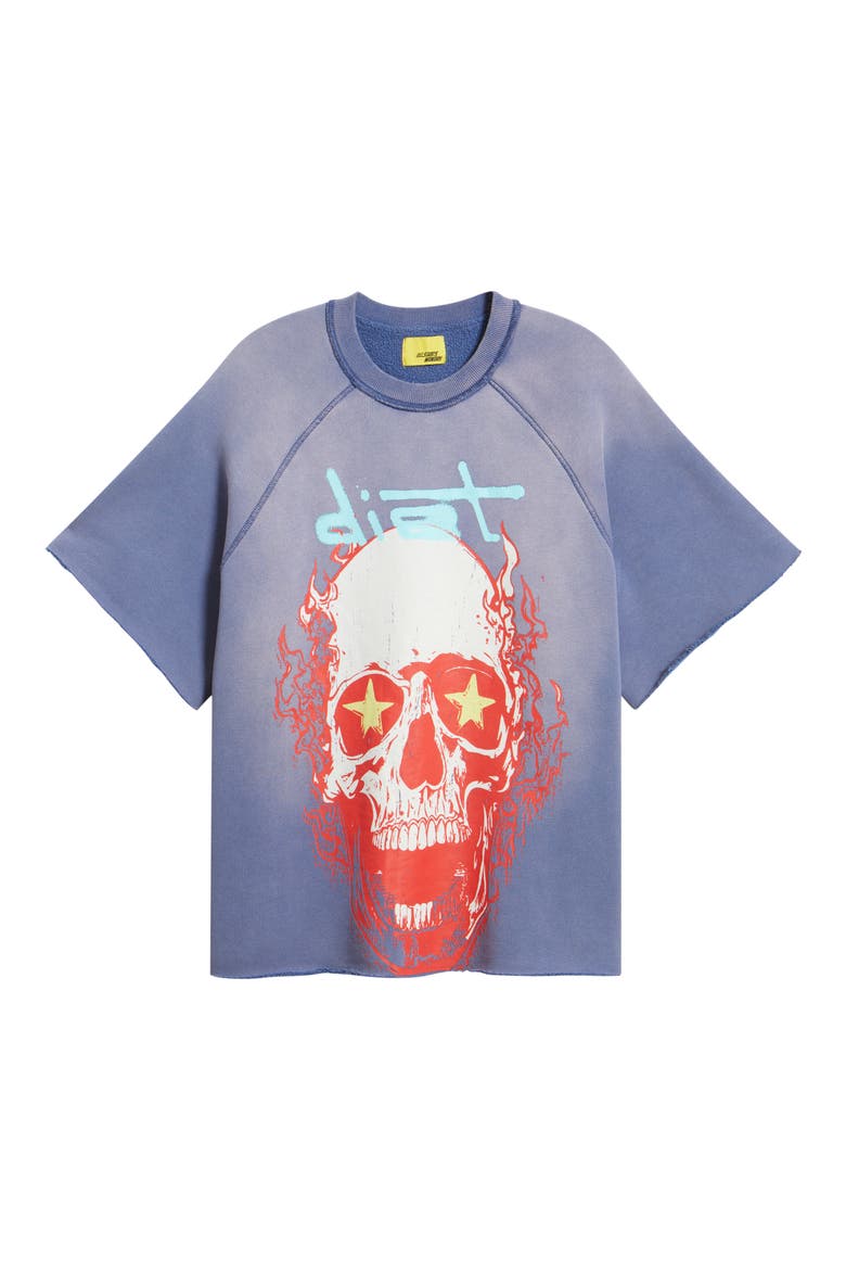 Skull Graphic T-Shirt, Alternate, color, BLUE