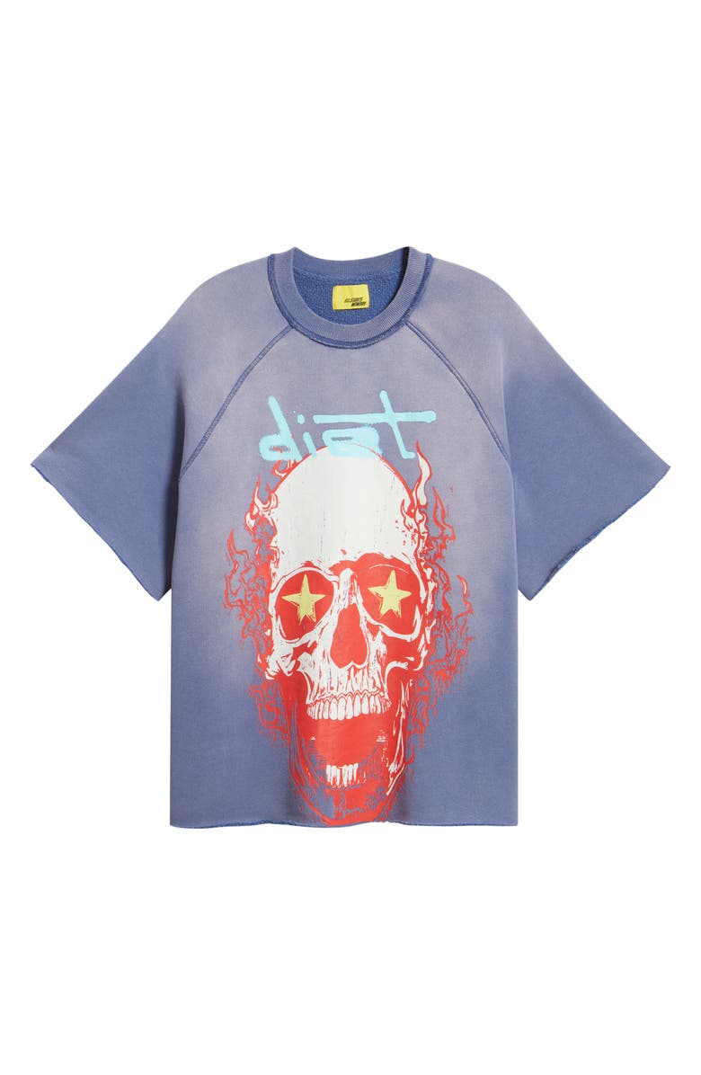 DIET STARTS MONDAY Skull Graphic T-Shirt, Alternate, color, Blue