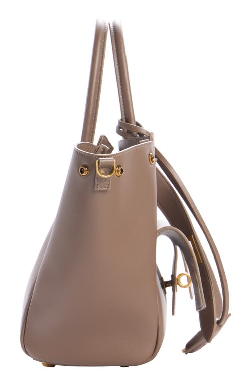 Balenciaga Small Bel Air Leather Carry All Tote In Brown