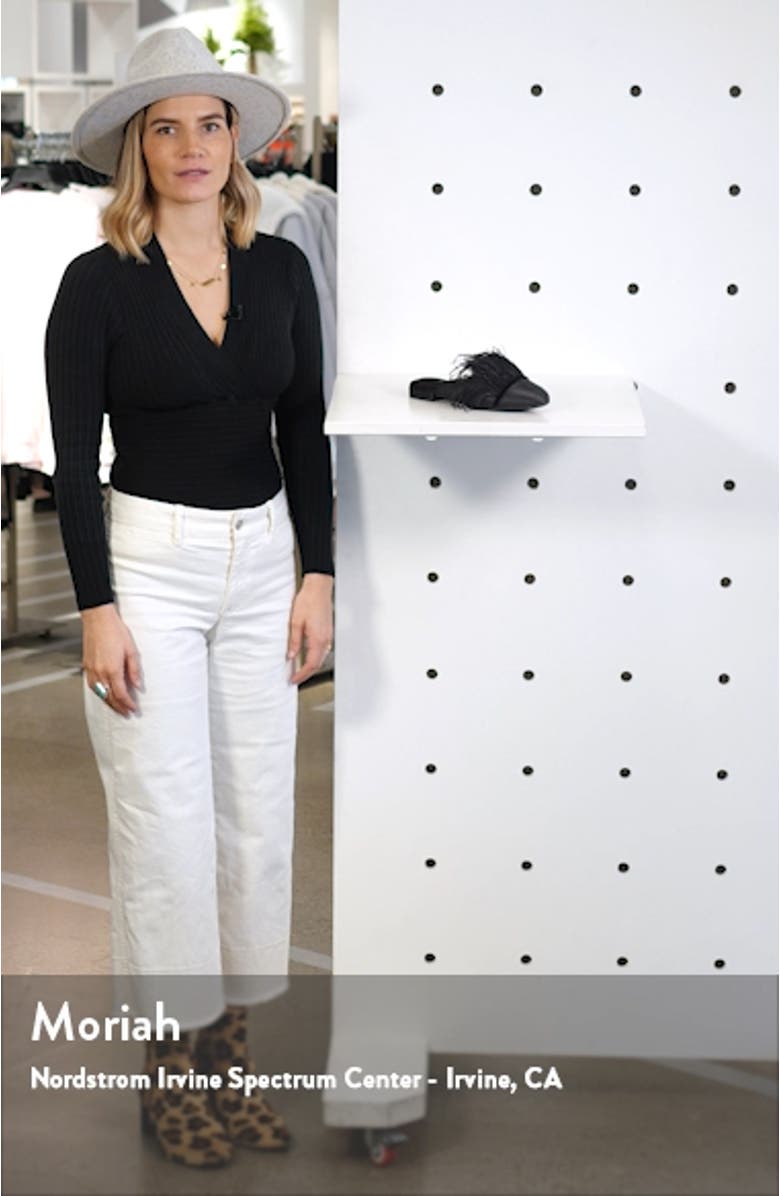 The Lovebird Feather Trim Mule, sales video thumbnail