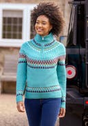 Joe Browns Fair Isle Quarter Zip Sweater