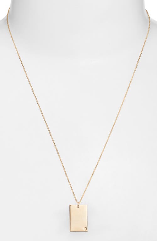 Set & Stones Goldie Initial Tag Pendant Necklace In Gold/o