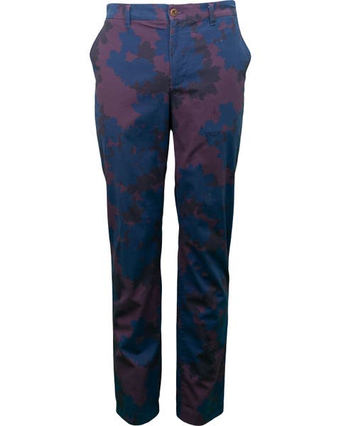 Charles Flat Front Chino Printed Pant