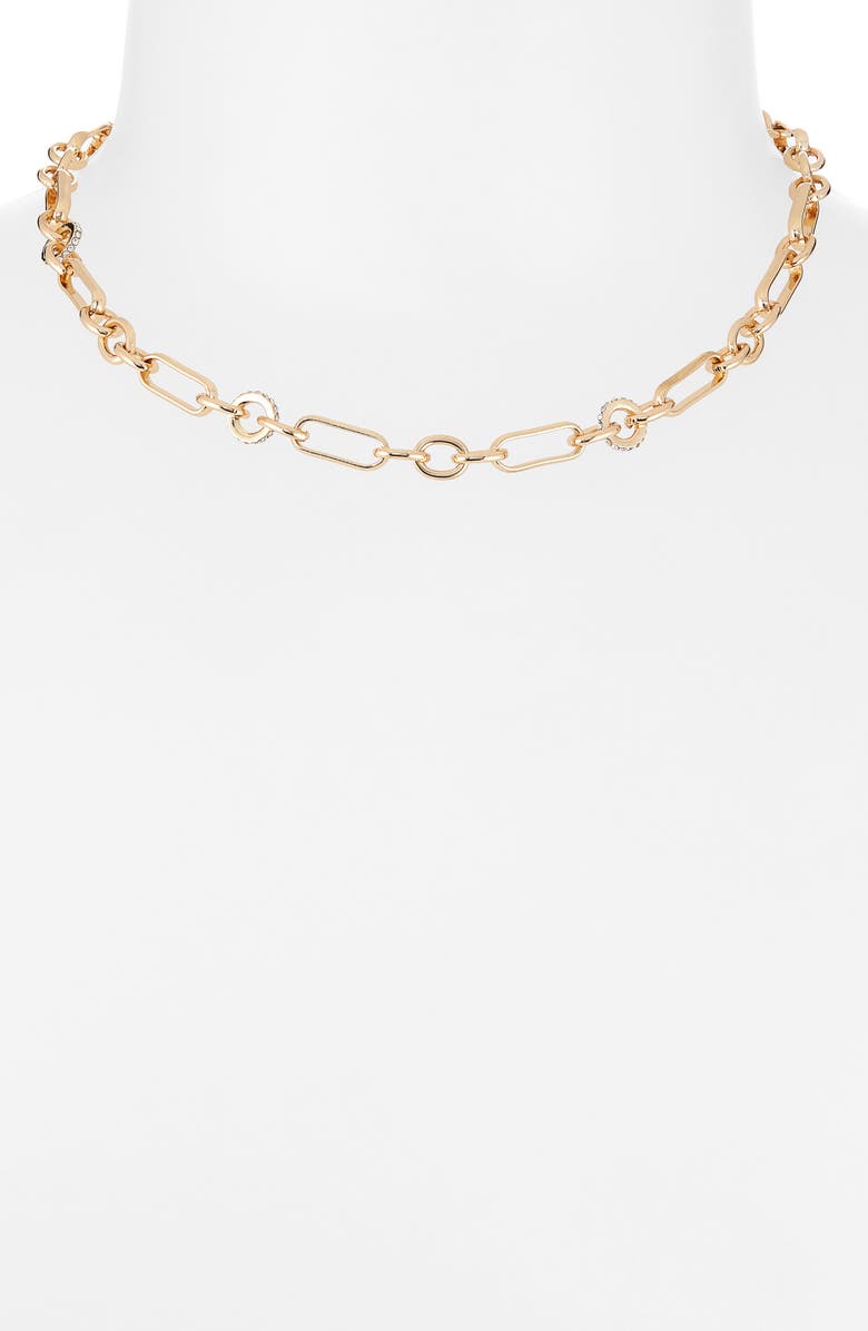 BaubleBar Chain Link Necklace, Alternate, color, Gold