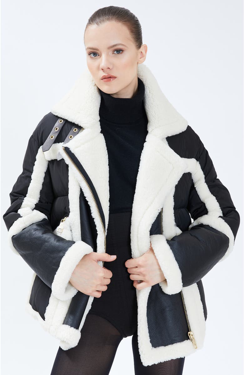 Nicole Benisti Garnier Shearling Puffer Jacket, Main, color,