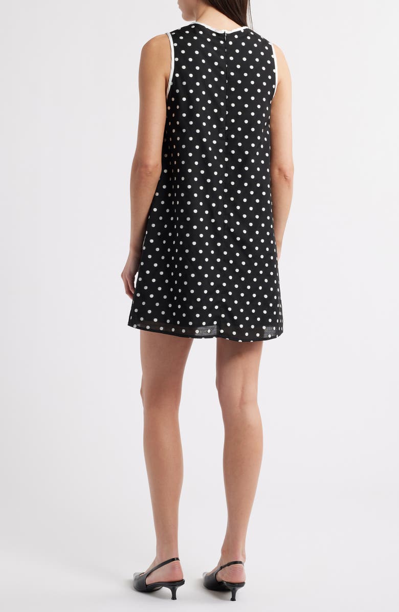 Isles Polka Dot Bow Trapeze Minidress