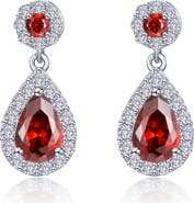 Lafonn Simulated Diamond & Simulated Semiprecious Stone Pear Drop Earrings