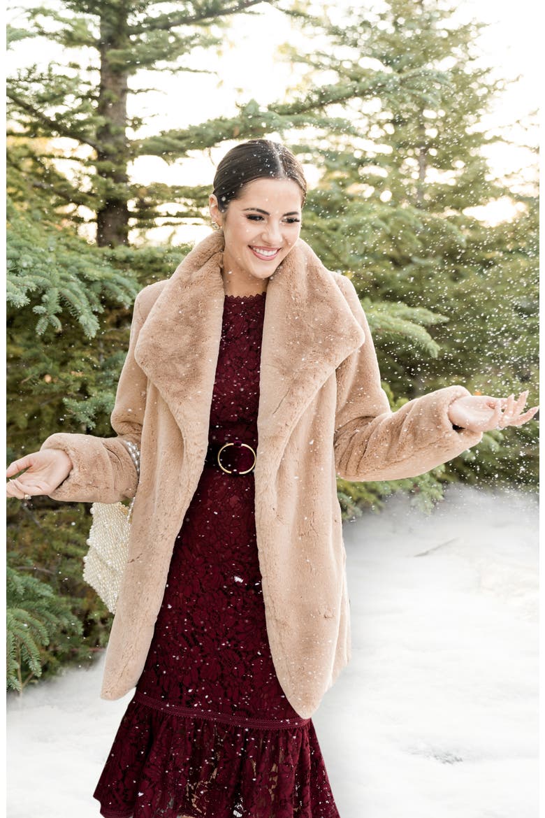 Faux Fur Jacket, Alternate, color, TAN