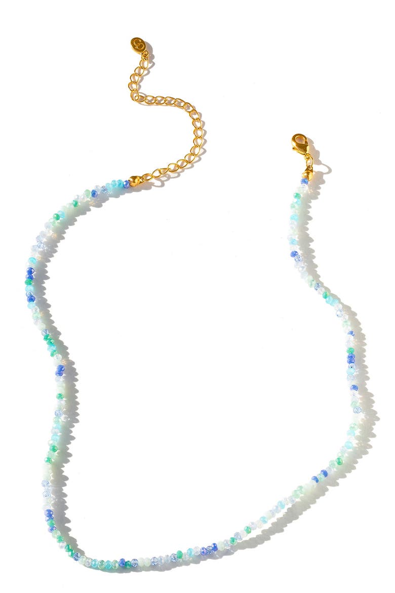 Blue Lagoon Beaded Necklace, Main, color, GOLD