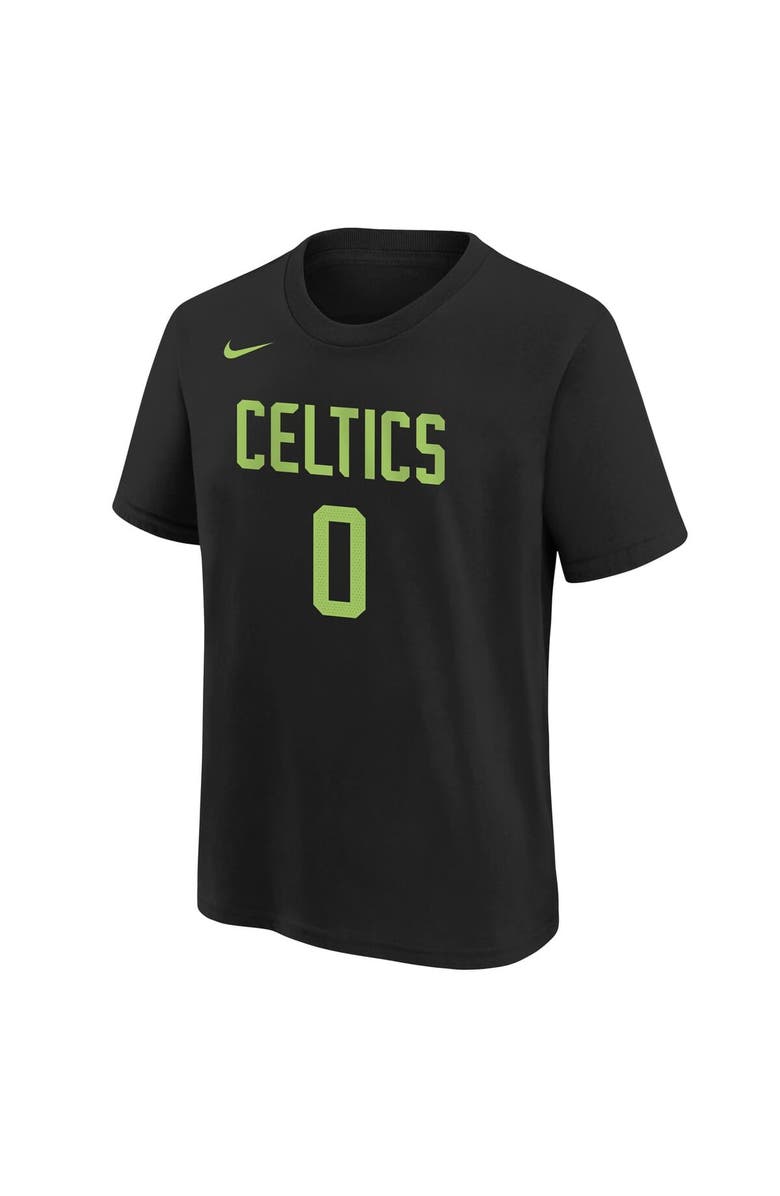 Nike Youth Nike Jayson Tatum Black Boston Celtics 2024/25 City Edition Name & Number T-Shirt, Alternate, color, 