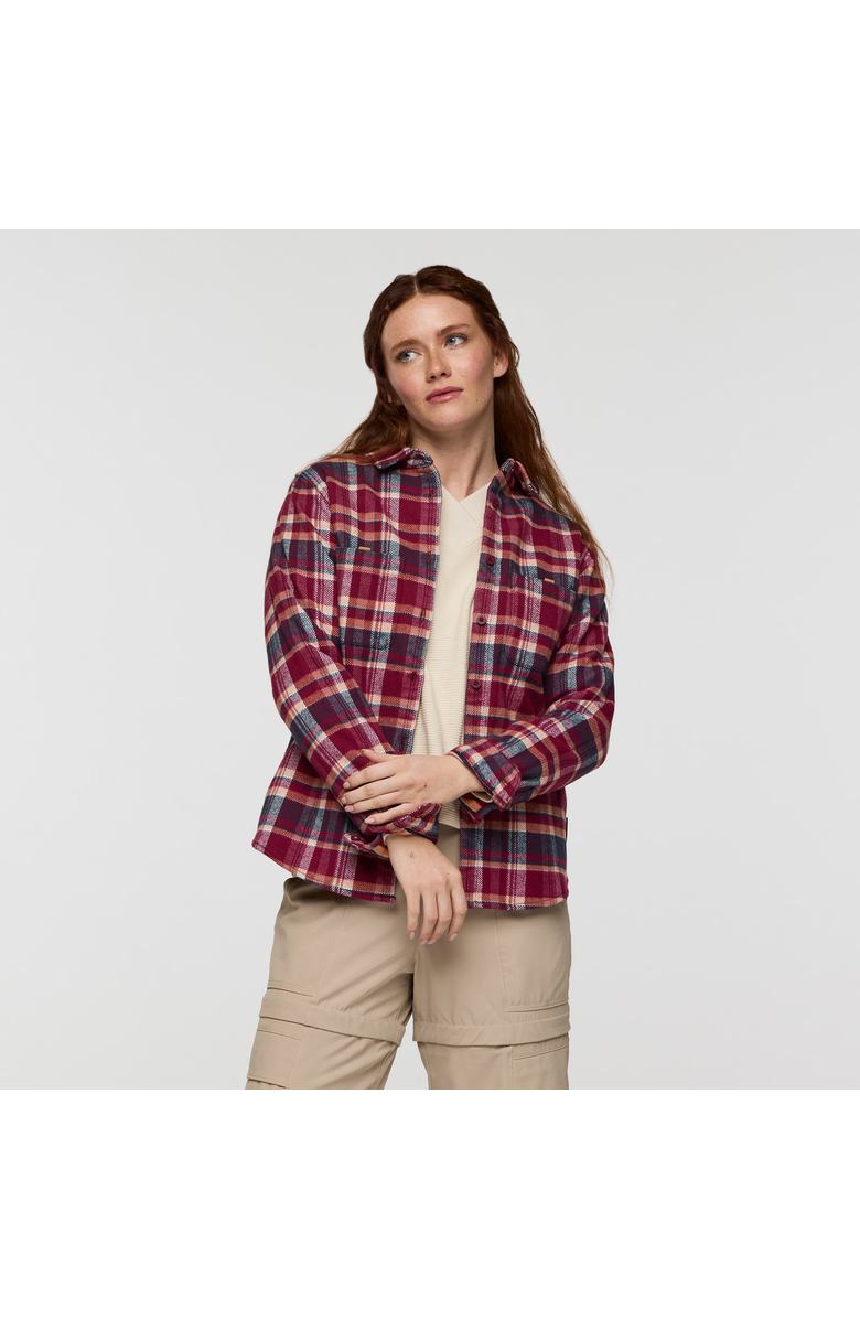 Cotopaxi Mero Organic Flannel Shirt - Women's, Main, color, Jam And Iceberg Plaid