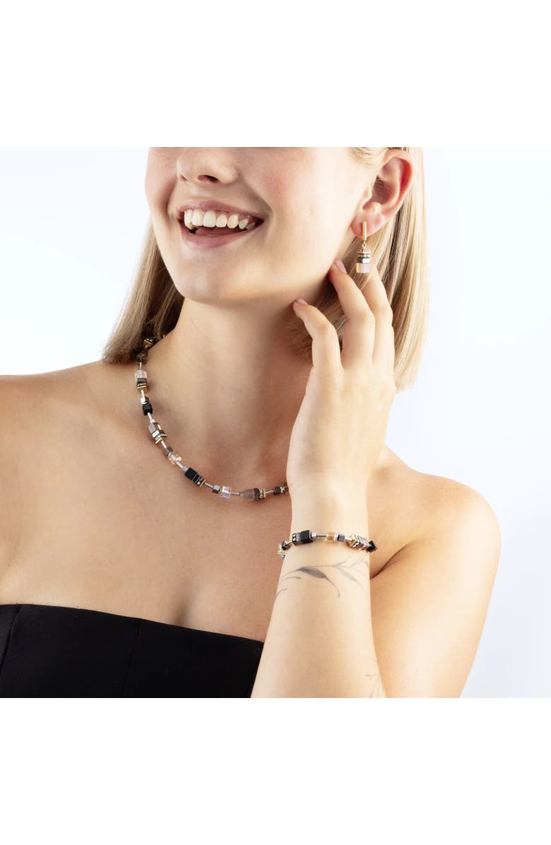 COEUR DE LION Geocube Precious Motion Gold Earrings, Alternate, color, Stone Whisper