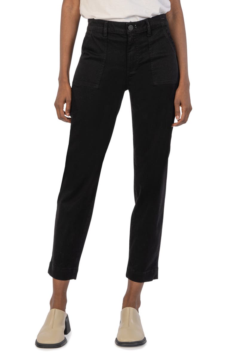 KUT from the Kloth Chris High Waist Ankle Slim Straight Leg Pants, Main, color, 