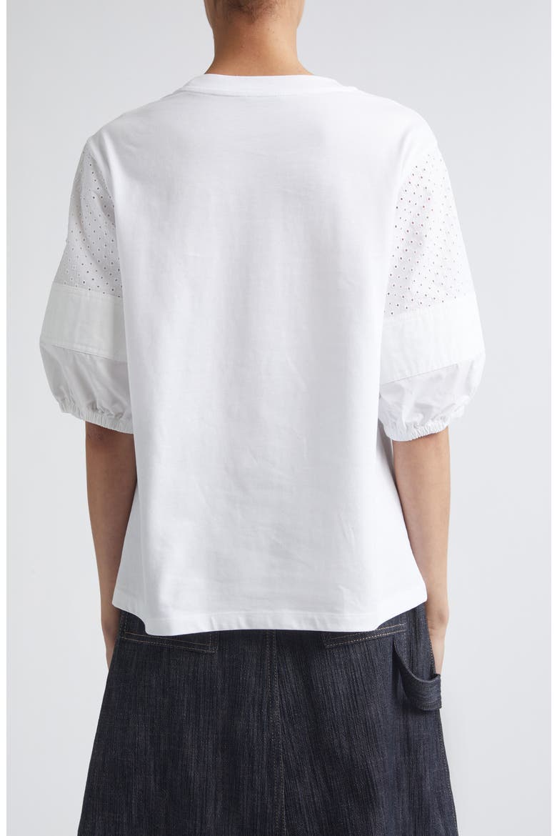Flax Blend Crewneck T-Shirt, Alternate, color, WHITE