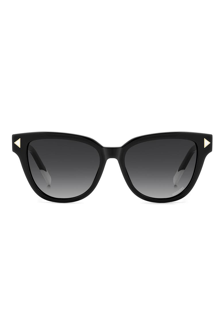 53mm Cat Eye Sunglasses, Main, color, BLACK/ DARK GREY