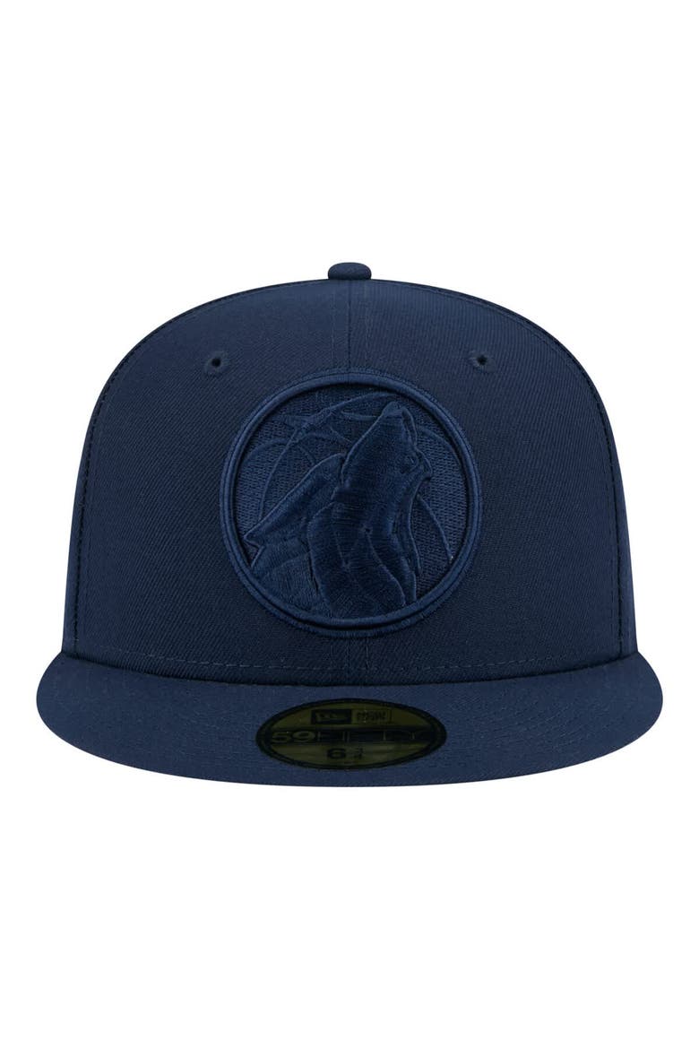 Men's New Era Navy Minnesota Timberwolves Tonal Color Pack 59FIFTY Fitted Hat, Alternate, color, Navy