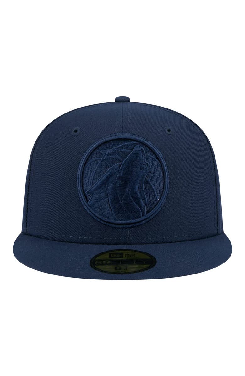 New Era Men's New Era Navy Minnesota Timberwolves Tonal Color Pack 59FIFTY Fitted Hat, Alternate, color, Navy