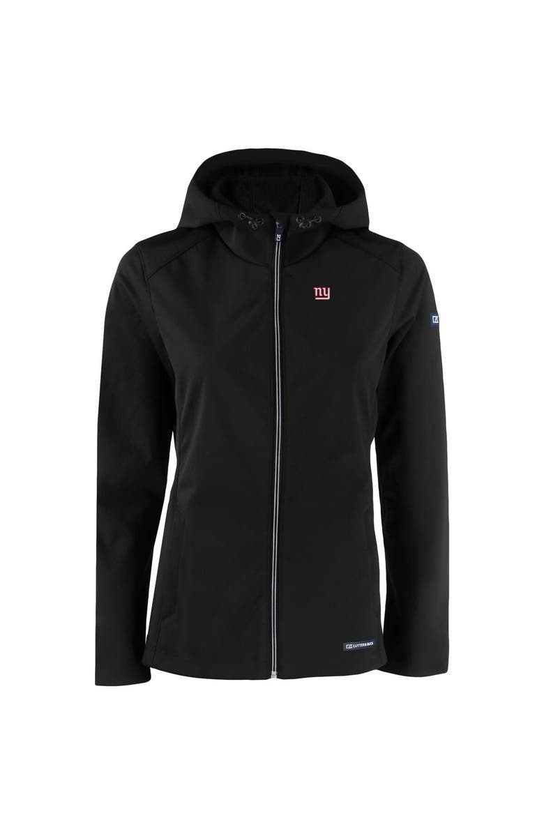 Cutter & Buck Women's Cutter & Buck Black New York Giants Evoke Eco Softshell Recycled Full-Zip Hooded Jacket, Alternate, color, 
