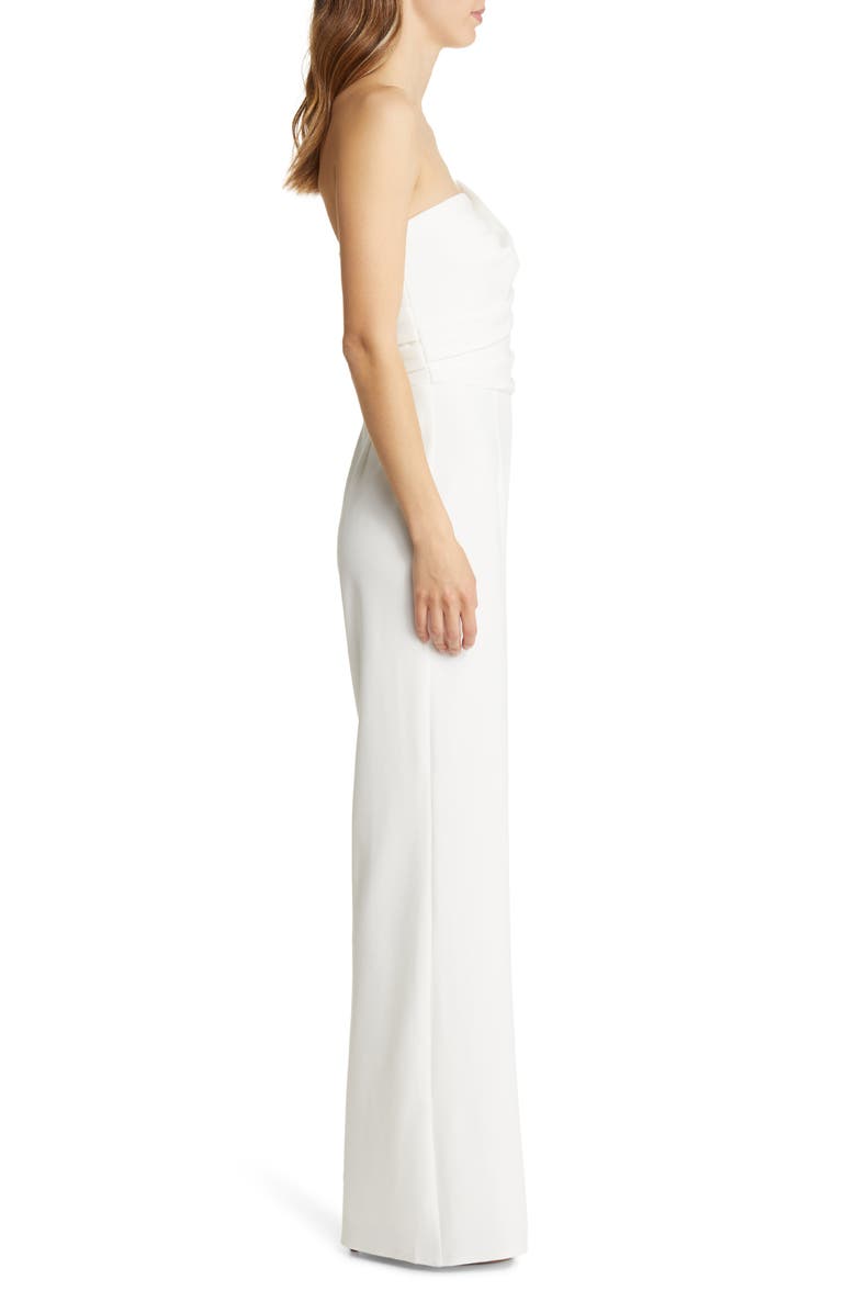 Tadashi Shoji Strapless Crepe Jumpsuit, Alternate, color,