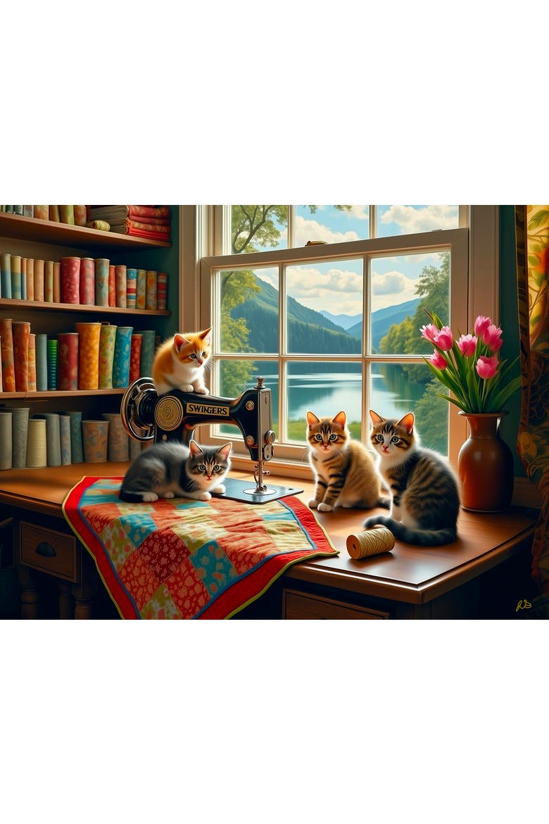 Quilting Helpers 300 piece Jigsaw Puzzle for Adults, Alternate, color, Multicolor