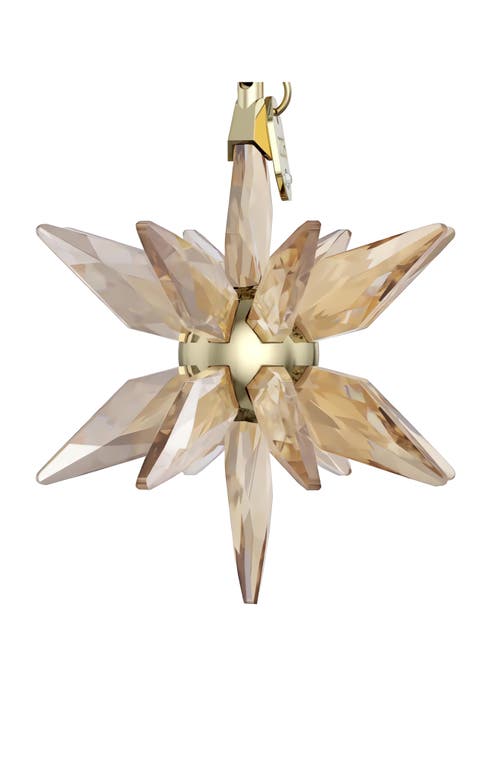 Swarovski 2025 Annual Edition 3d Festive 3d Crystal Snowflake Ornament In Brown