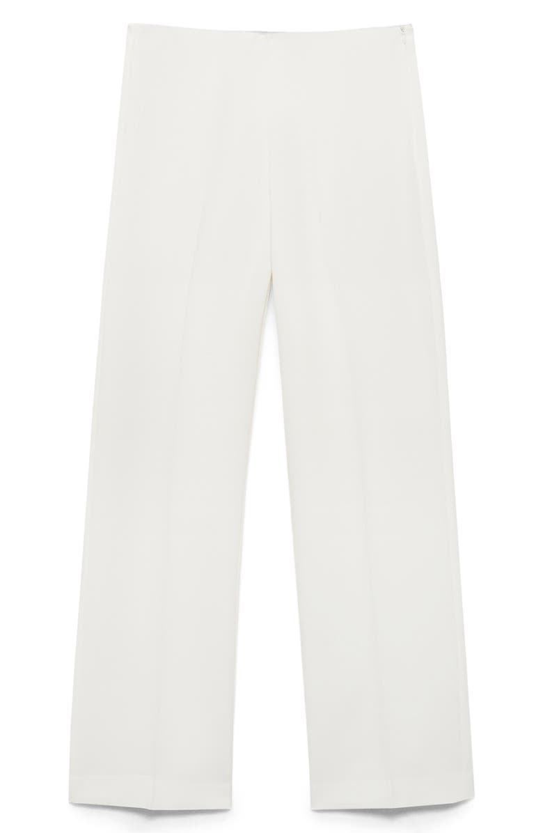 MANGO Wide Leg Suit Pants, Alternate, color, Off White
