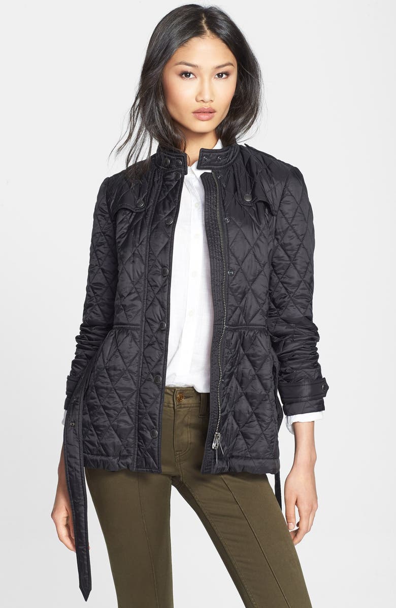 Burberry Brit 'Starkford' Belted Quilted Jacket, Main, color,