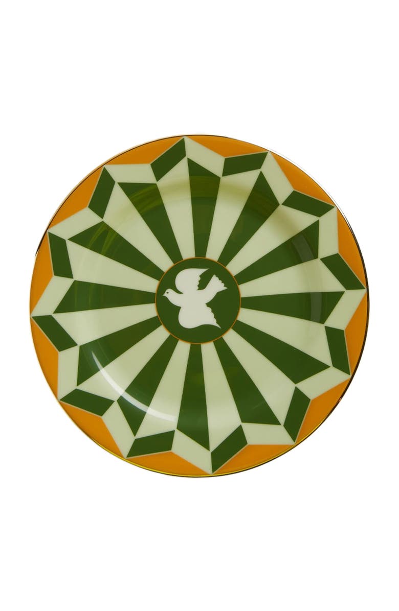 La DoubleJ Dessert Plates Set Of 2 Roman Dove Bosco Dark Green, Alternate, color, Roman Dove Bosco Dark Green