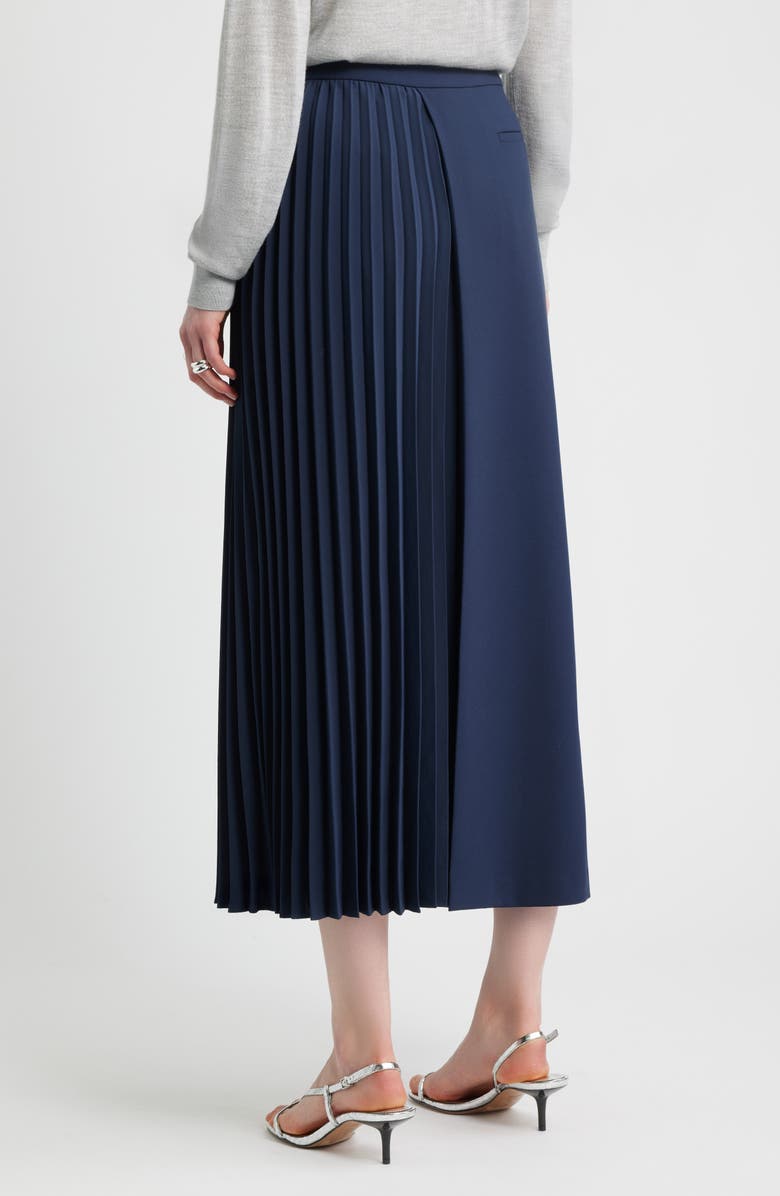 Nordstrom Mixed Media Maxi Skirt, Alternate, color, Navy Night