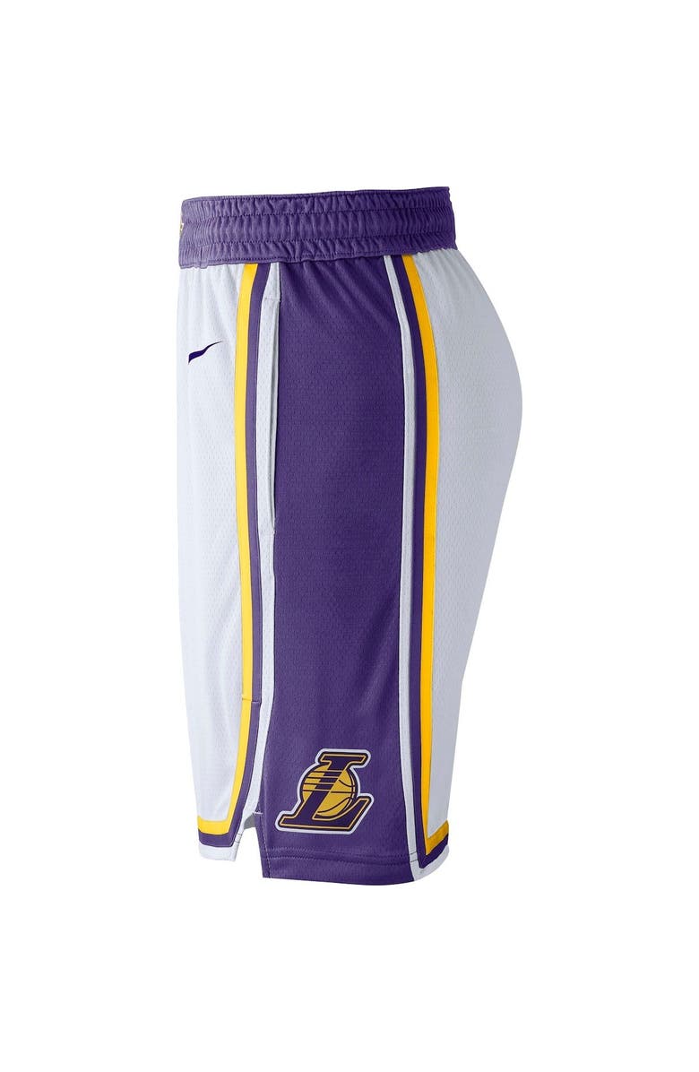 Nike Men's Nike White Los Angeles Lakers 2019/20 Association Edition Swingman Shorts, Alternate, color, 