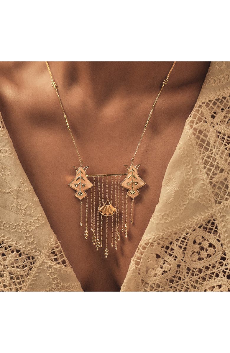 Dhwani Bansal Serai Necklace, Alternate, color, Gold Plated