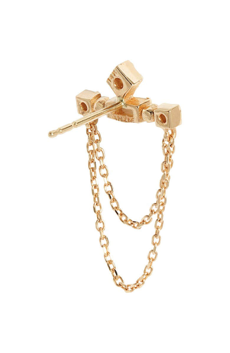 Anzie Cléo Bar Chain Drop Earrings, Alternate, color, Yellow Gold