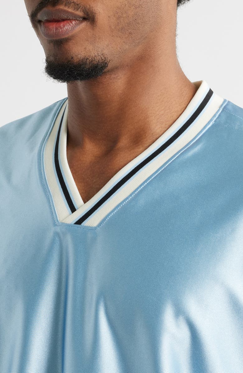 Elwood Varsity Satin V-Neck T-Shirt, Alternate, color, 